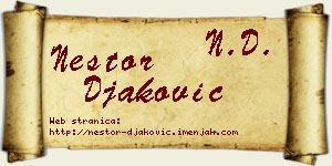 Nestor Đaković vizit kartica